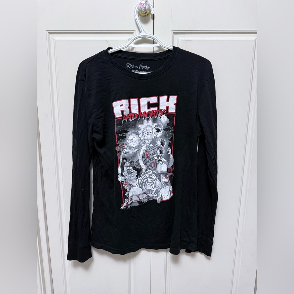 Cartoon Network Black Rick and Morty Long Sleeve Tee
